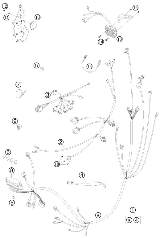 Náhled schématu WIRING HARNESS