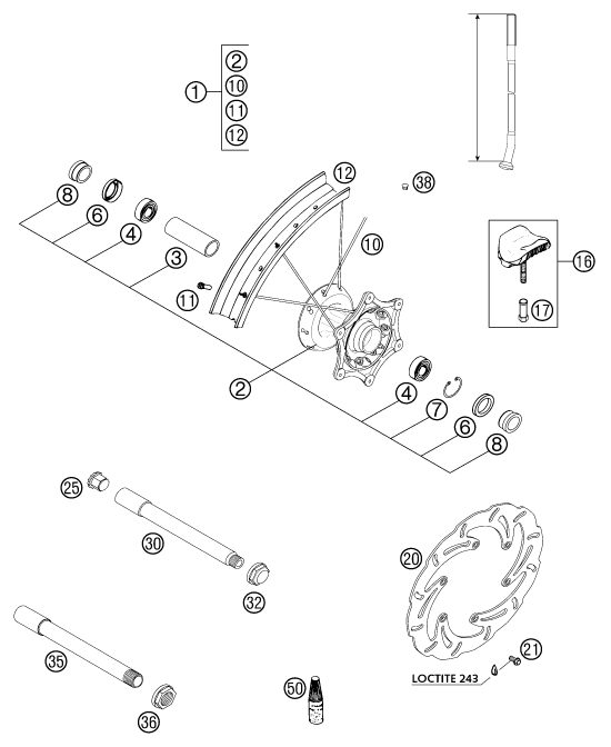 Náhled schématu FRONT WHEEL