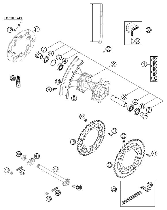 Náhled schématu REAR WHEEL