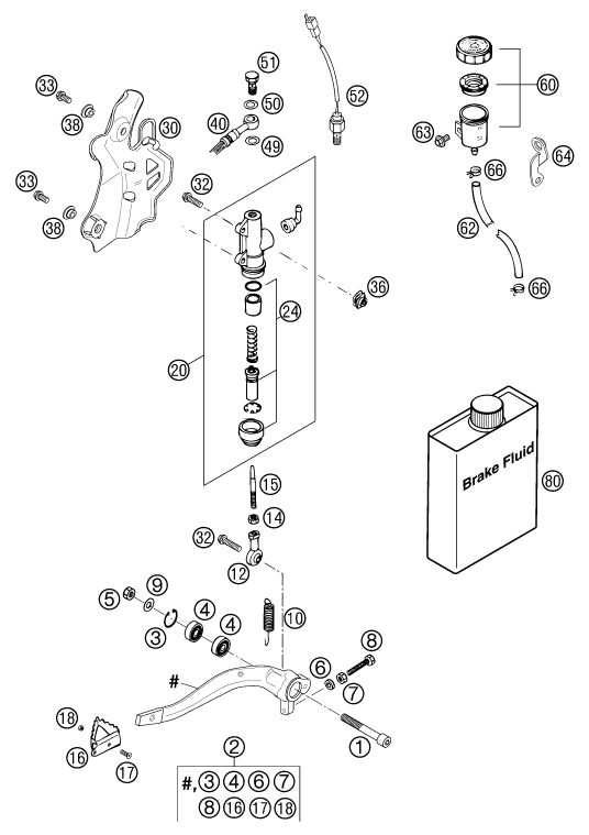 Náhled schématu REAR BRAKE CONTROL