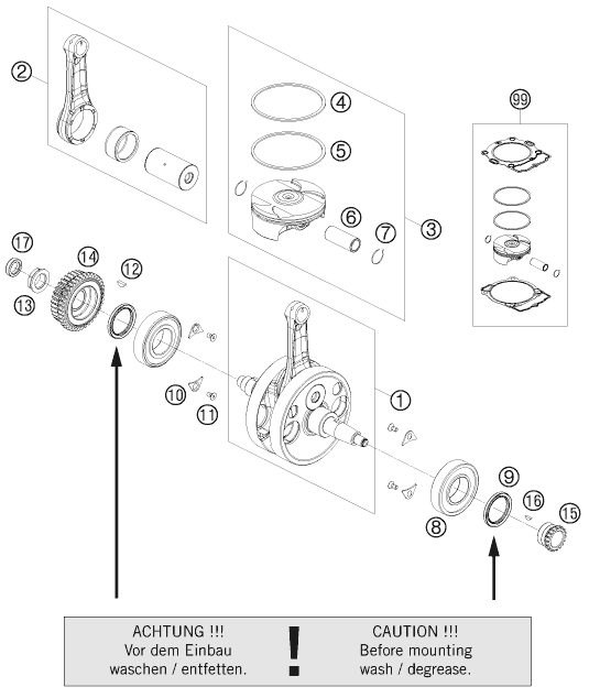 Náhled schématu CRANKSHAFT, PISTON