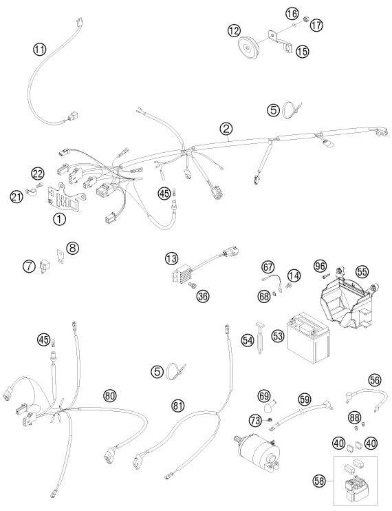 Náhled schématu WIRING HARNESS