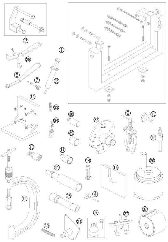 Náhled schématu Special tools (engine)