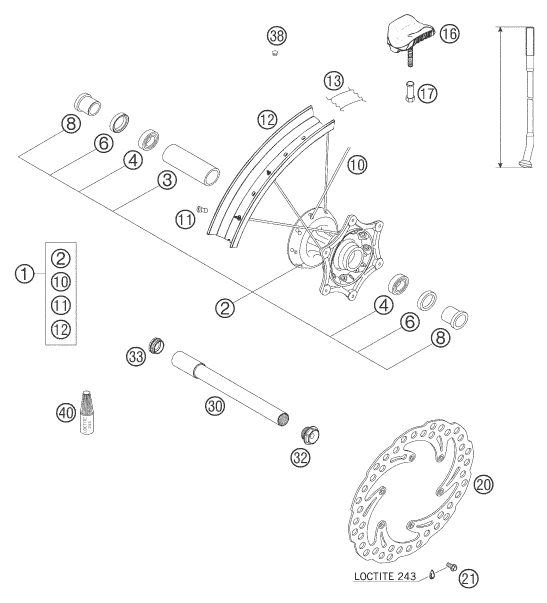 Náhled schématu FRONT WHEEL