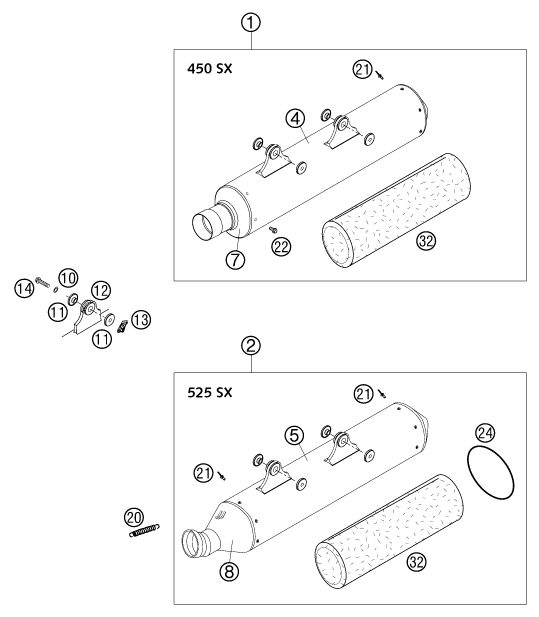 Náhled schématu EXHAUST SYSTEM