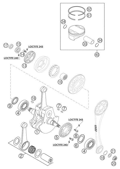 Náhled schématu CRANKSHAFT, PISTON