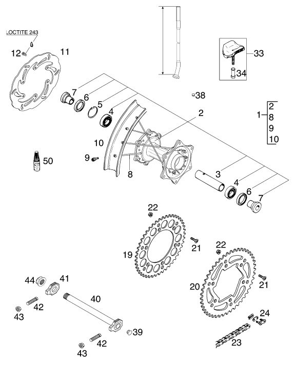 Náhled schématu REAR WHEEL