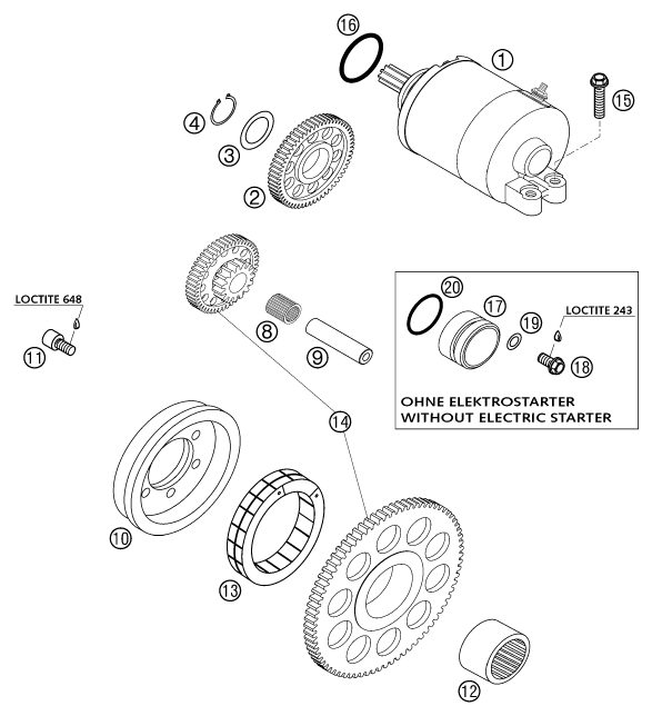 Náhled schématu ELECTRIC STARTER