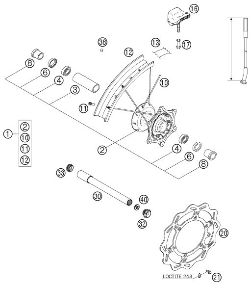 Náhled schématu FRONT WHEEL