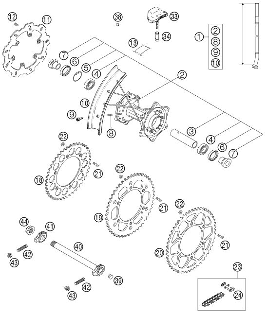 Náhled schématu REAR WHEEL
