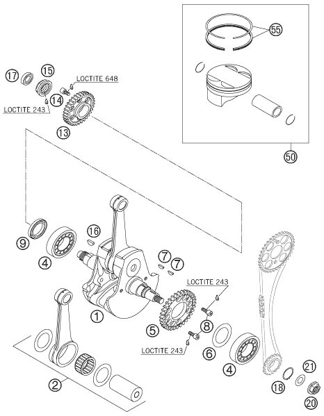 Náhled schématu CRANKSHAFT, PISTON