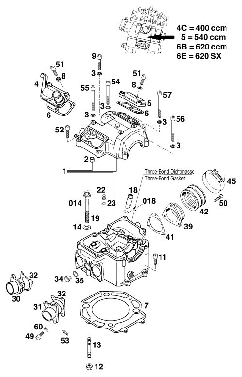 Náhled schématu CYLINDER HEAD