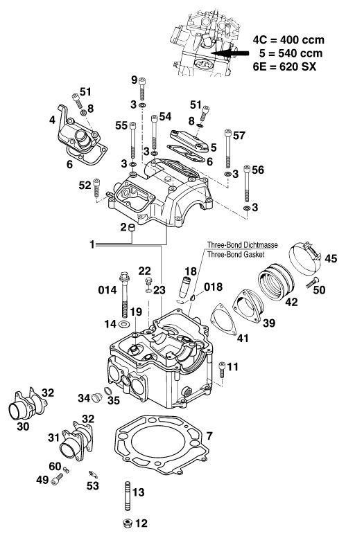Náhled schématu CYLINDER HEAD