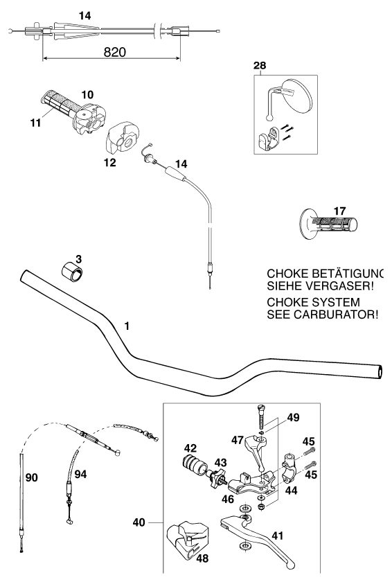 Náhled schématu HANDLEBAR, CONTROLS