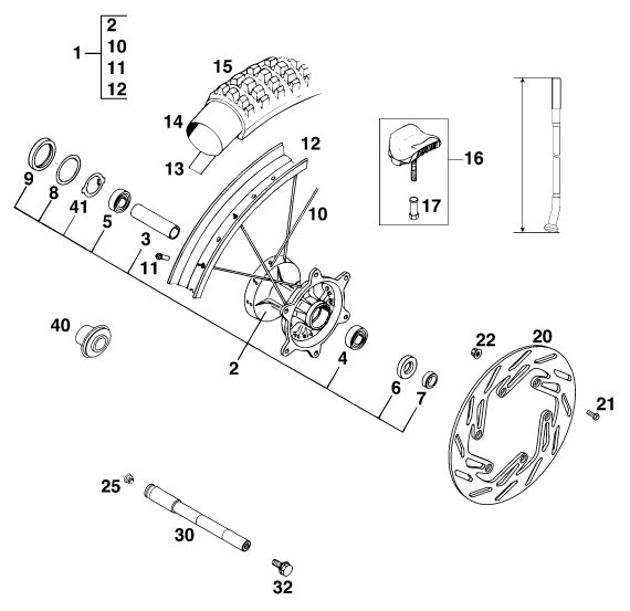 Náhled schématu FRONT WHEEL