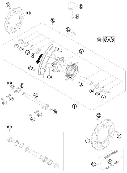 Náhled schématu REAR WHEEL