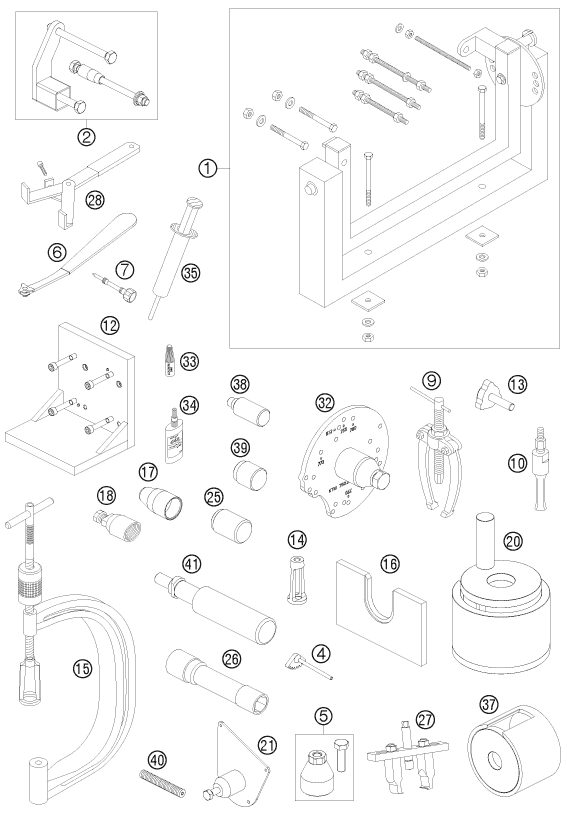 Náhled schématu Special tools (engine)