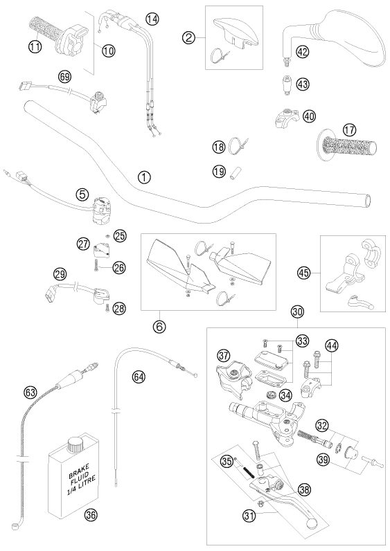 Náhled schématu HANDLEBAR, CONTROLS