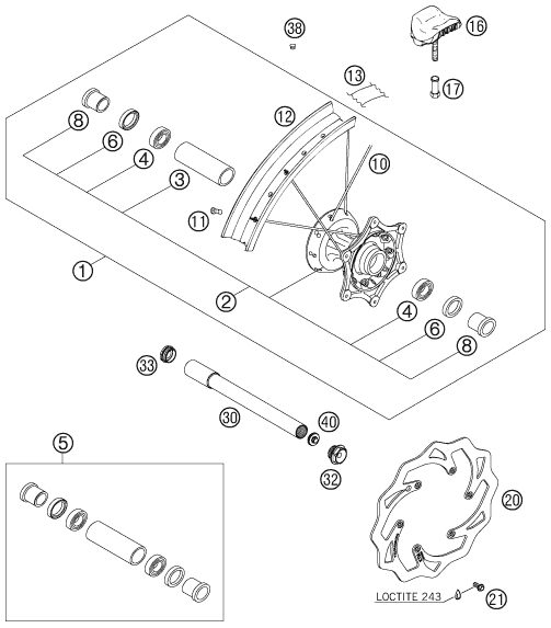 Náhled schématu FRONT WHEEL