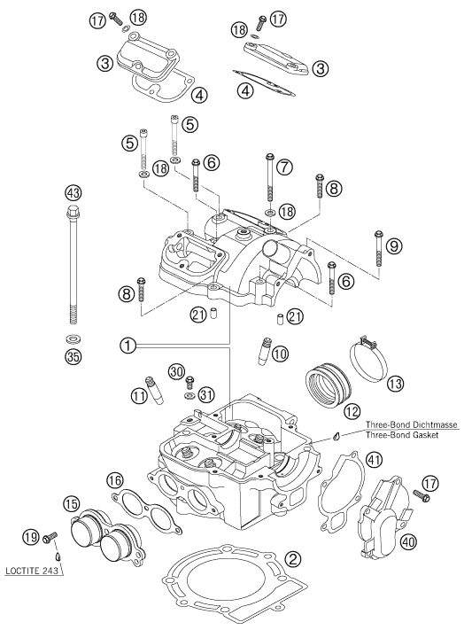 Náhled schématu CYLINDER HEAD