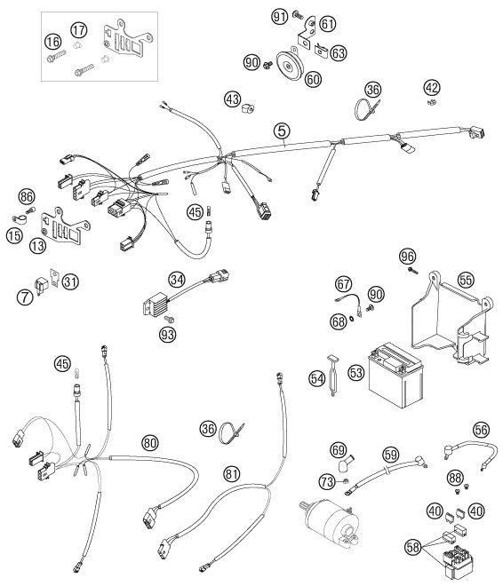 Náhled schématu WIRING HARNESS