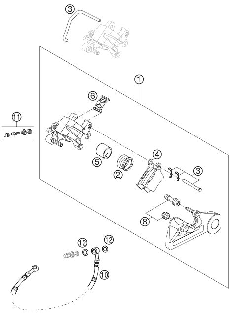 Náhled schématu REAR BRAKE CALIPER