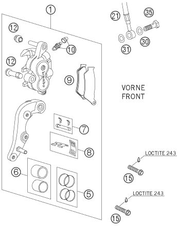 Náhled schématu FRONT BRAKE CALIPER