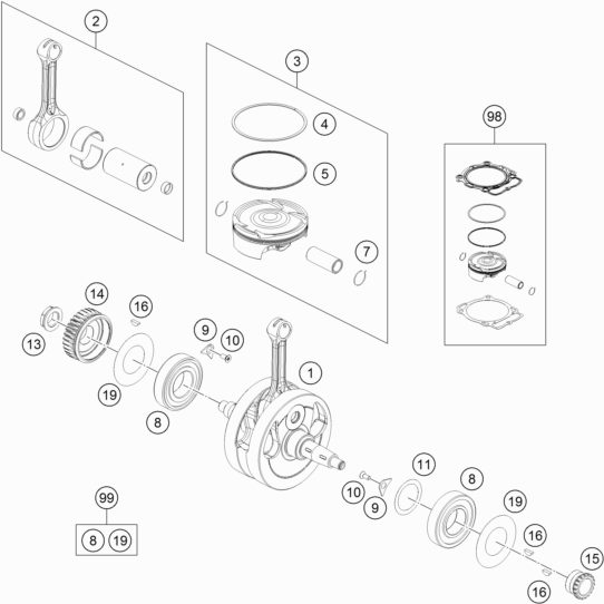 Náhled schématu CRANKSHAFT, PISTON