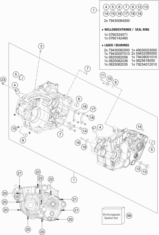 Náhled schématu ENGINE CASE