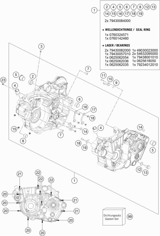 Náhled schématu ENGINE CASE