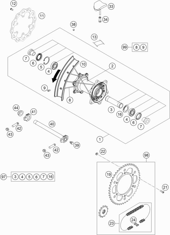 Náhled schématu REAR WHEEL