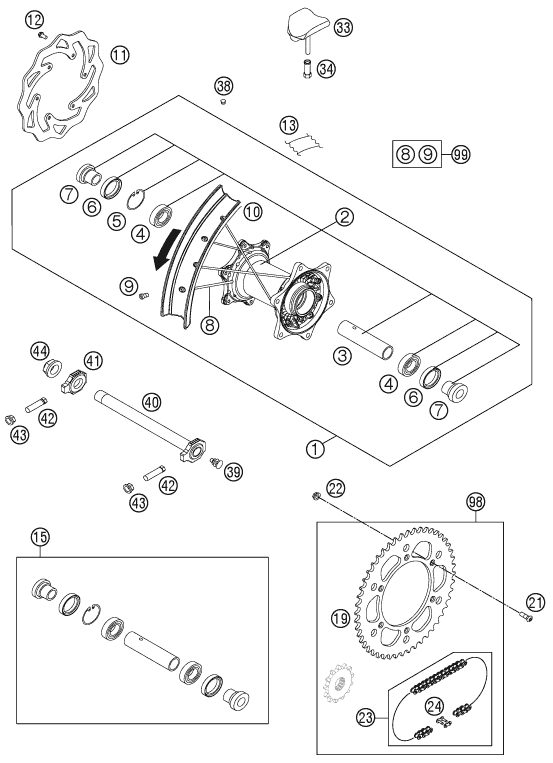 Náhled schématu REAR WHEEL