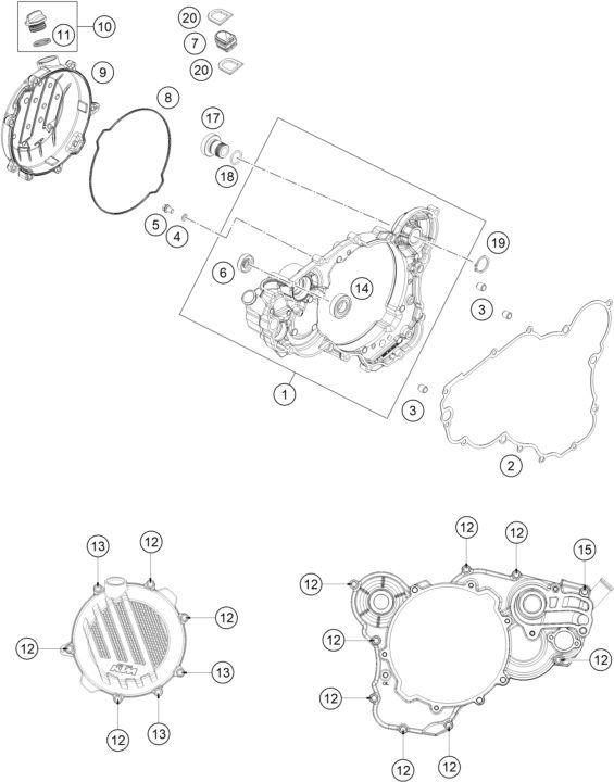 Náhled schématu CLUTCH COVER