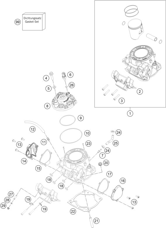 Náhled schématu CYLINDER, CYLINDER HEAD