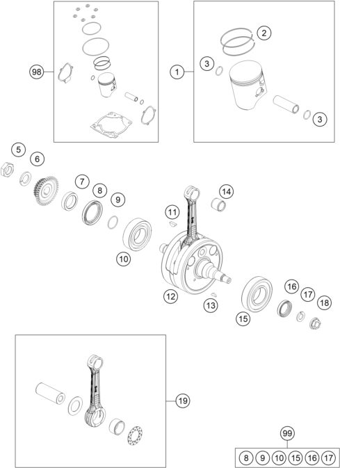 Náhled schématu CRANKSHAFT, PISTON