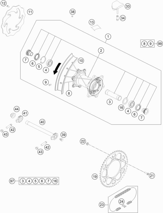 Náhled schématu REAR WHEEL