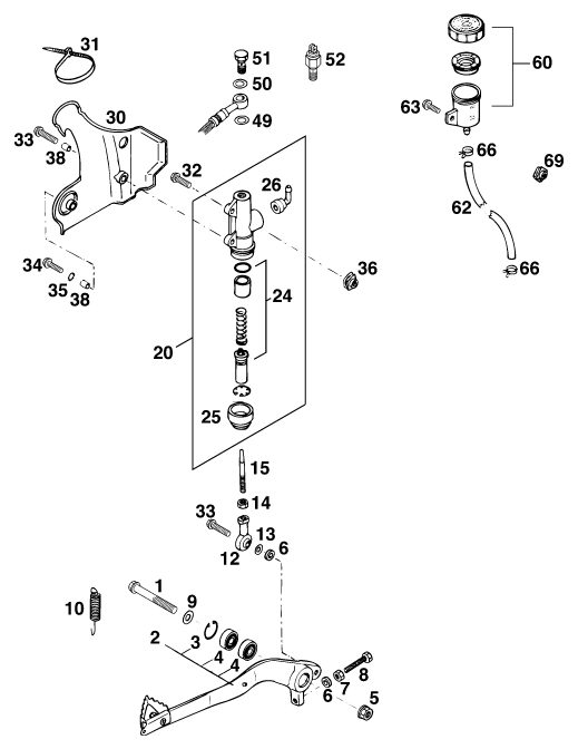 Náhled schématu REAR BRAKE CONTROL