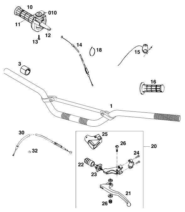 Náhled schématu HANDLEBAR, CONTROLS