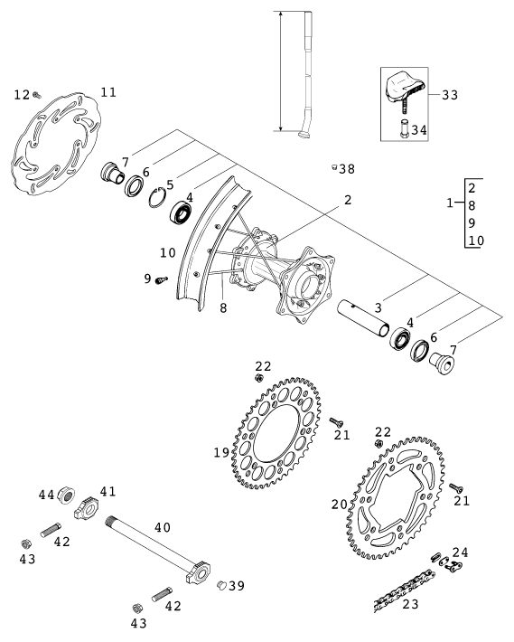 Náhled schématu REAR WHEEL