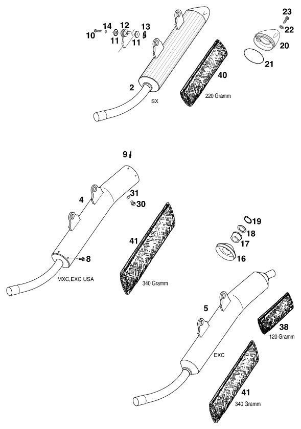 Náhled schématu EXHAUST SYSTEM
