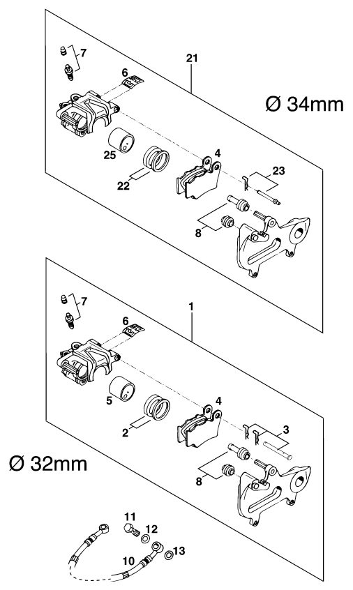 Náhled schématu REAR BRAKE CALIPER