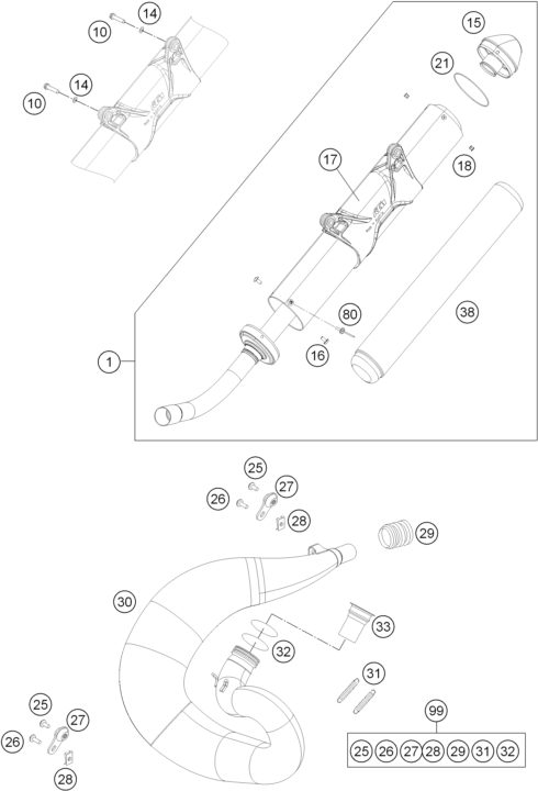 Náhled schématu EXHAUST SYSTEM