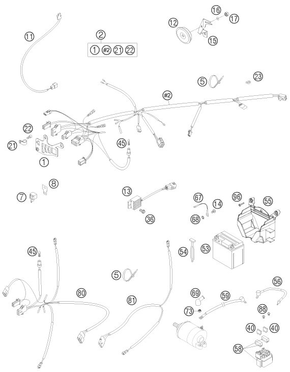 Náhled schématu WIRING HARNESS