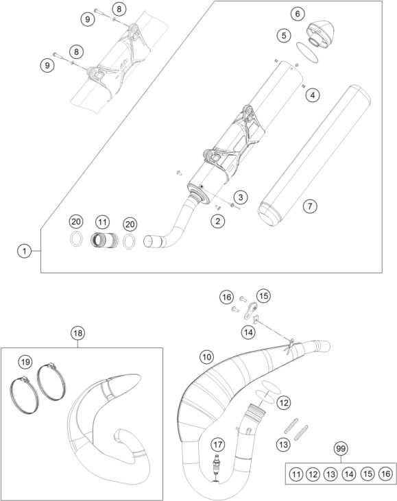 Náhled schématu EXHAUST SYSTEM