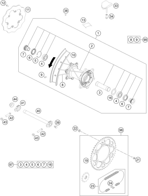 Náhled schématu REAR WHEEL