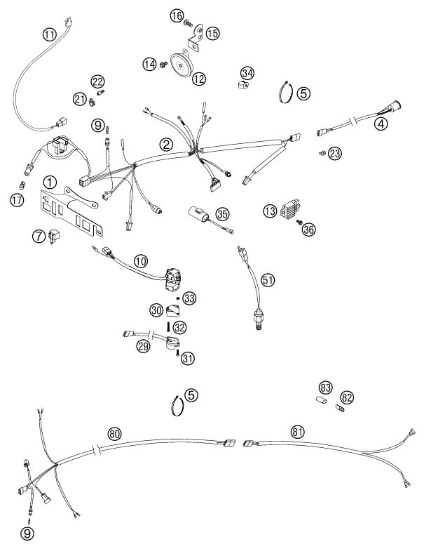 Náhled schématu WIRING HARNESS