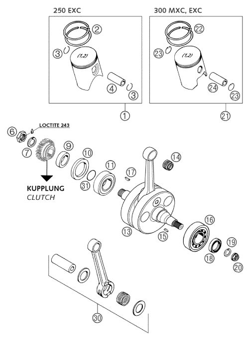 Náhled schématu CRANKSHAFT, PISTON