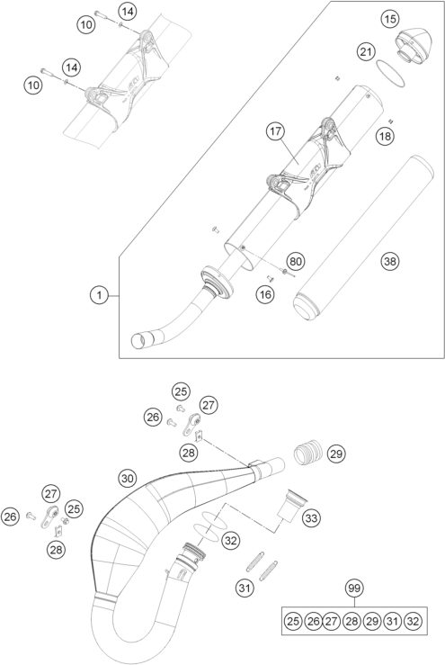 Náhled schématu EXHAUST SYSTEM