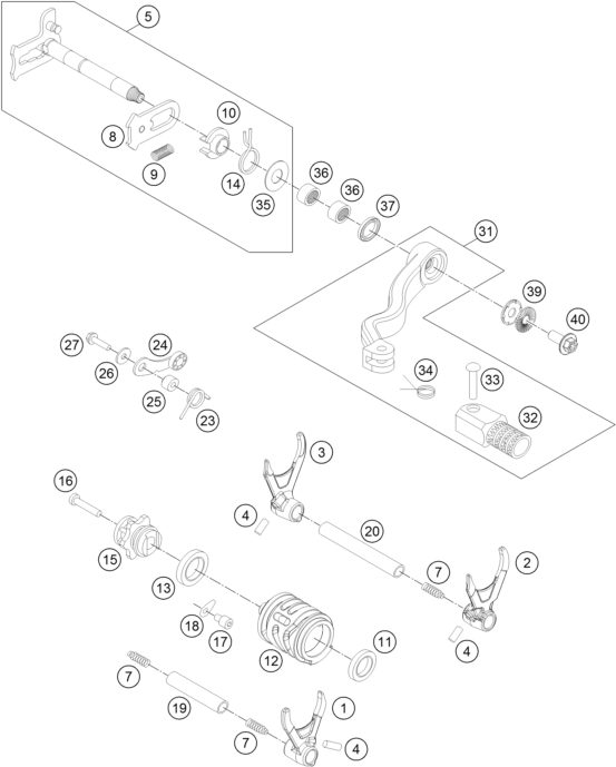 Náhled schématu SHIFTING MECHANISM