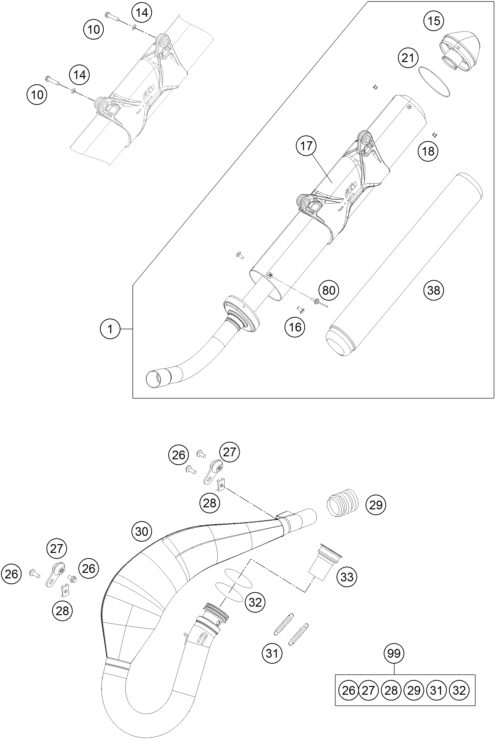 Náhled schématu EXHAUST SYSTEM